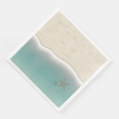 サンディビーチバードフットプリント紙ディナーナプキンズ (コーナー)