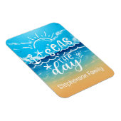 サンディビーチパーソナライズされたシーズザデイクルーズ マグネット (右側)