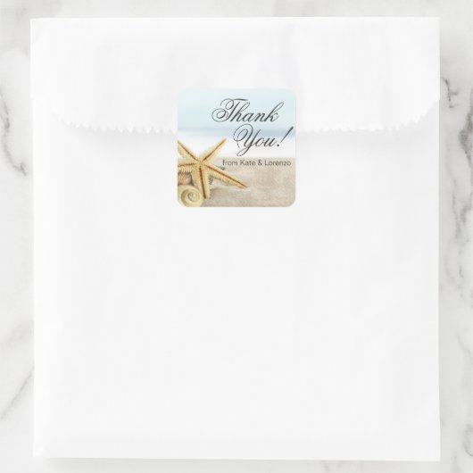 サンディビーチヒトシーシェルありがとう スクエアシール (バッグ)