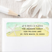 サンディビーチヒトデ我々は移動差出人住所 ラベル (インサイチュ)