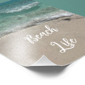 サンディビーチライフティール（緑がかった色）ブルーグリーンアート抽象芸術 フォトプリント            (角)