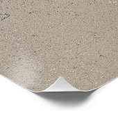 サンディビーチライフティール（緑がかった色）ブルートレンディーアート抽象芸術 ポスター (コーナー)