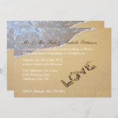 サンディビーチ挙式後パーティー招待状 招待状 (正面/裏面)