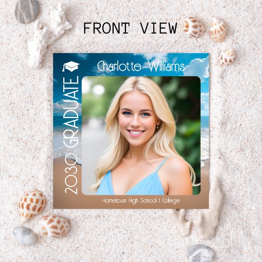 サンディビーチ波卒業生2写真卒業 案内状