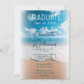 サンディビーチ波研究写真卒業パーティー 招待状 (正面)