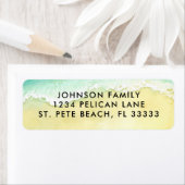 サンディビーチ海ウェーブ差出人住所 ラベル (インサイチュ)