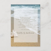 サンディビーチ海シーシェ結婚ルの歓迎 エンクロージャーカード (裏面)