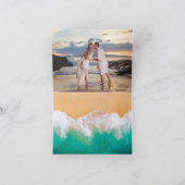 サンディビーチ海結婚ウェーブズサンキューカード ノートカード (内部)