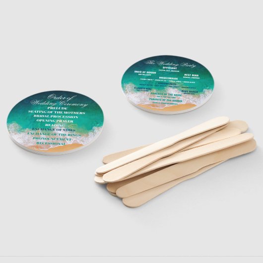 サンディビーチ海結婚ウェーブ ハンドファン (組立なし)