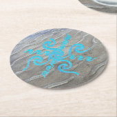 サンディビーチ紙コースター ラウンドペーパーコースター (アングル)