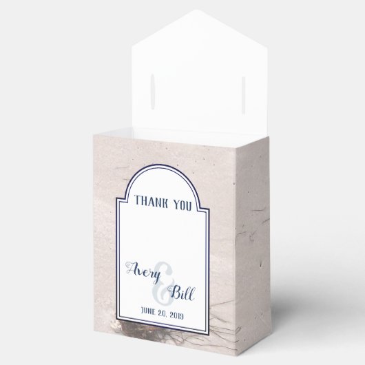 サンディビーチ結婚式が感謝の言葉を寄せる フェイバーボックス (オープン)