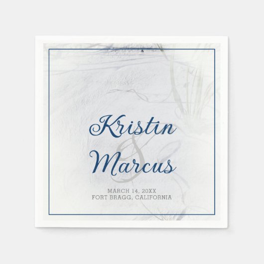 サンディビーチ結婚式カクテル スタンダードカクテルナプキン (正面)