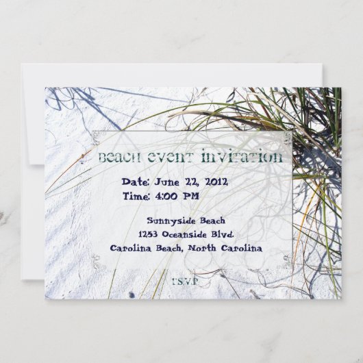 サンディビーチ2 フレーム付き 招待状 (正面)