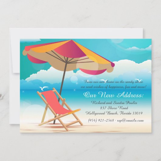 サンディビーチ 引越のお知らせ 案内状 (正面)