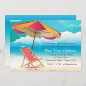 サンディビーチ 引越のお知らせ 案内状 (正面/裏面)