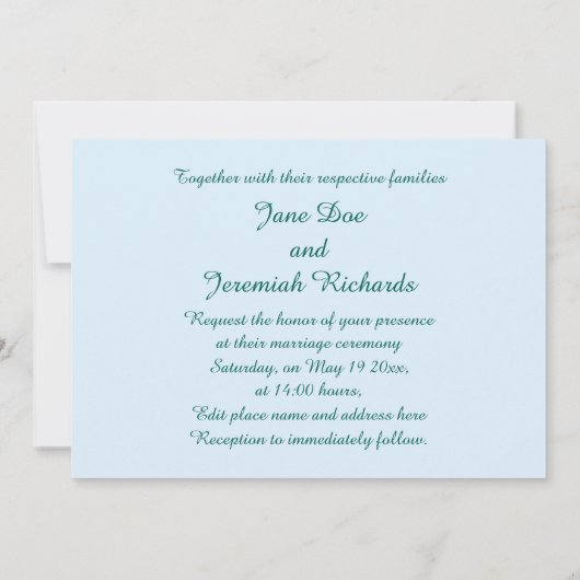 サンディビーチ 招待状 (裏面)