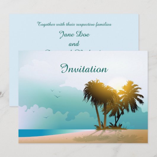 サンディビーチ 招待状 (正面/裏面)