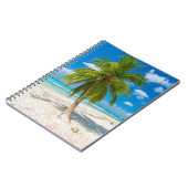 サンディビーチ、熱帯ヤシの木 ノートブック (左側)