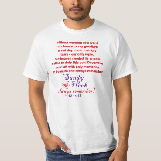 サンディフックメモリアルTシャツ Tシャツ (正面)