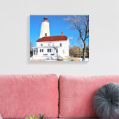 サンディフックライトハウスニュージャージーキャンバスプリント キャンバスプリント (インサイチュ (リビング))