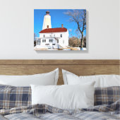 サンディフックライトハウスニュージャージーキャンバスプリント キャンバスプリント (インサイチュ (寝室))