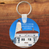 サンディフックライトハウスニュージャージーキーチェーン キーホルダー (正面)