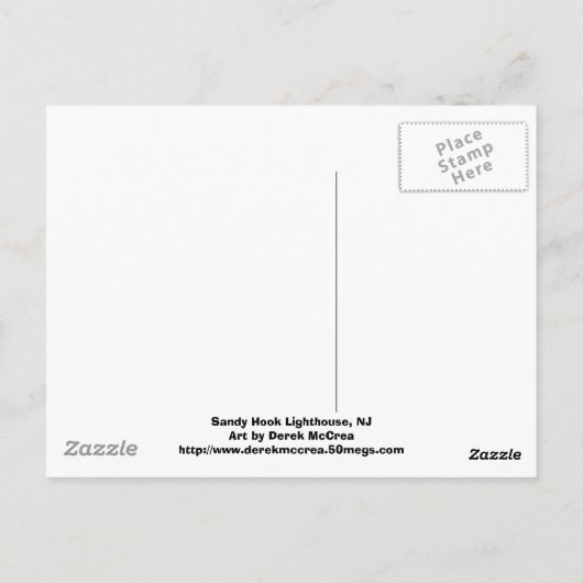 サンディフックライトハウス ポストカード (裏面)