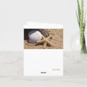 サンディブラウンビーチ宝物折り畳みグリーティングカード カード (裏面)