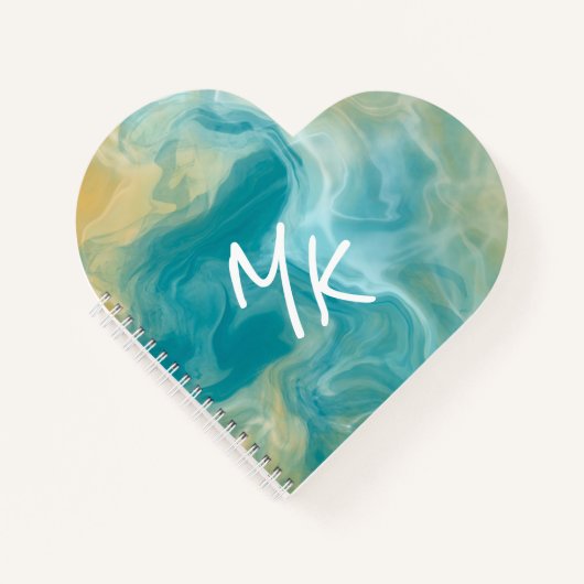 サンディブラウン海ブルーフルートアート ノートブック (正面)