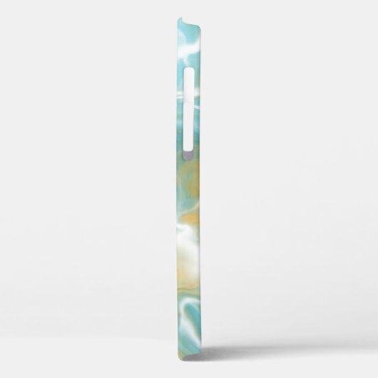 サンディブラウン海ブルーマーブルフロードアート Case-Mate iPhoneケース (裏面 / 左)