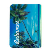 サンディホワイトビーチとトロピカルパームズバハマ マグネット (縦)
