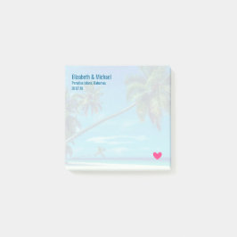 サンディホワイトビーチとトロピカルパーム結婚ズ ポストイット