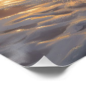 サンディポーズオーストラリア牛の犬オンビーチサンセット ポスター (コーナー)