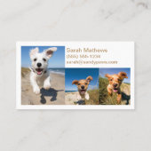 サンディポーズドッグ歩くペット撮影グルーミング 名刺 (裏面)