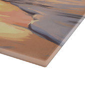 サンディポーズビーグルドグオンビーチサンセット カッティングボード (角)