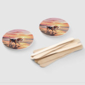 サンディポーズビーグルドグオンビーチサンセット ハンドファン (組立なし)