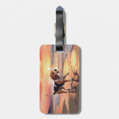 サンディポーズビーグルドグオンビーチサンセット ラゲッジタグ (裏面縦)