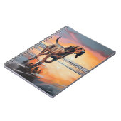 サンディポーズブラッドハウンドグオンビーチサンセット ノートブック (左側)