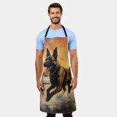 サンディポーズベルギーマリノワドグオンサンセットビーチ エプロン (着用した状態)