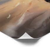 サンディポーズベルギーマリノワドグオンサンセットビーチ ポスター (コーナー)