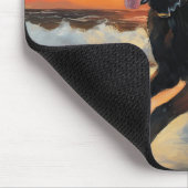 サンディポーズベルギーマリノワドグオンサンセットビーチ マウスパッド (コーナー)