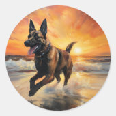 サンディポーズベルギーマリノワドグオンサンセットビーチ ラウンドシール (正面)