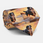 サンディポーズベルネーズマウンテンドグオンビーチサンセット ネクタイ (ロール)