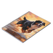 サンディポーズベルネーズマウンテンドグオンビーチサンセット ノートブック (左側)