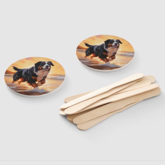 サンディポーズベルネーズマウンテンドグオンビーチサンセット ハンドファン (組立なし)