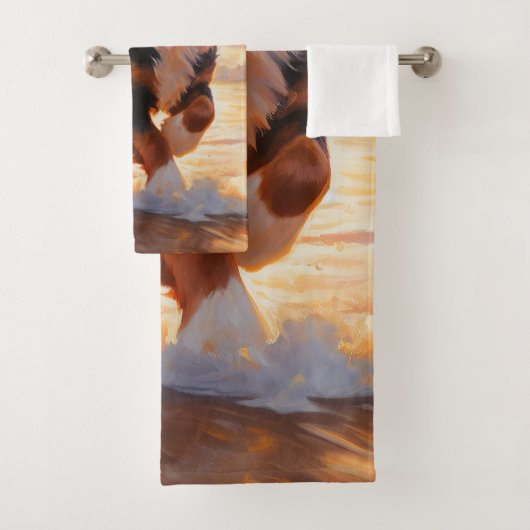 サンディポーズベルネーズマウンテンドグオンビーチサンセット バスタオルセット (インサイチュ)
