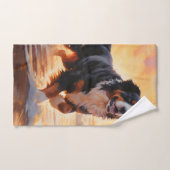 サンディポーズベルネーズマウンテンドグオンビーチサンセット バスタオルセット (ハンドタオル)