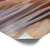 サンディポーズベルネーズマウンテンドグオンビーチサンセット ポスター (コーナー)