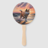 サンディポーズ秋田ドッグオンビーチサンセット ハンドファン (正面)