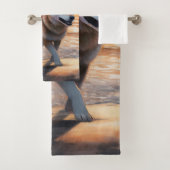 サンディポーズ秋田ドッグオンビーチサンセット バスタオルセット (インサイチュ)
